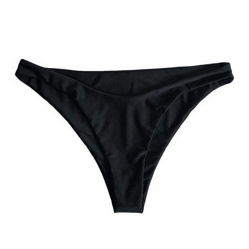 CATALINA BIKINI BOTTOMS IN LIQUORICE BLACK