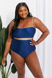 NAVY TEAL ONE PIECE SWIMSUIT