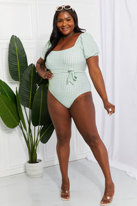 LIGHT GREEN ONE PIECE SWIMSUIT