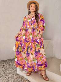 VELLA TIE NECK MAXI DRESS