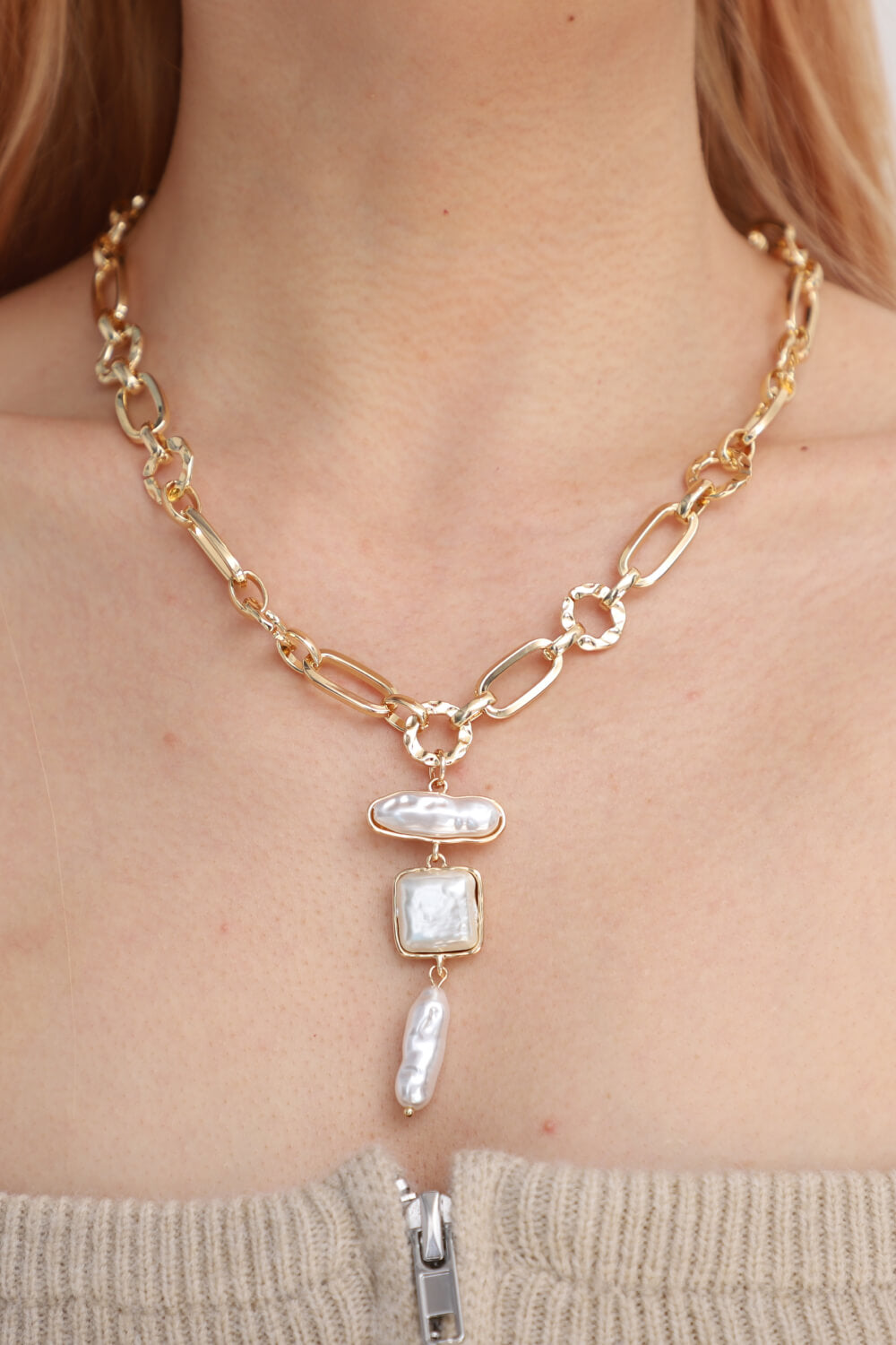 FRESHWATER PEARL CHAIN NECKLACE