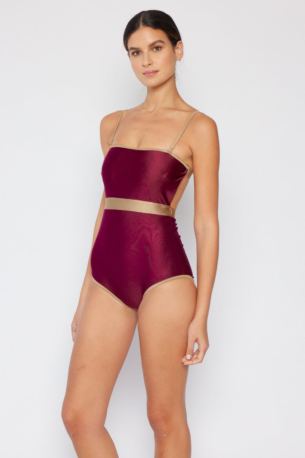 CHERRY RED ONE PIECE SWIMSUIT