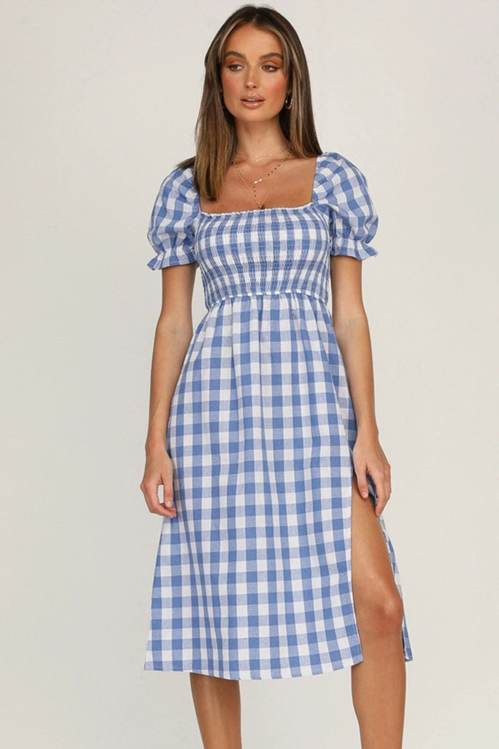 BENITA PLAID DRESS