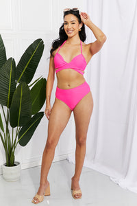 PINK HATLER NECK BIKINI SET