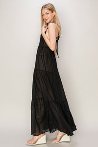 ROSINA BLACK TIE UP DRESS