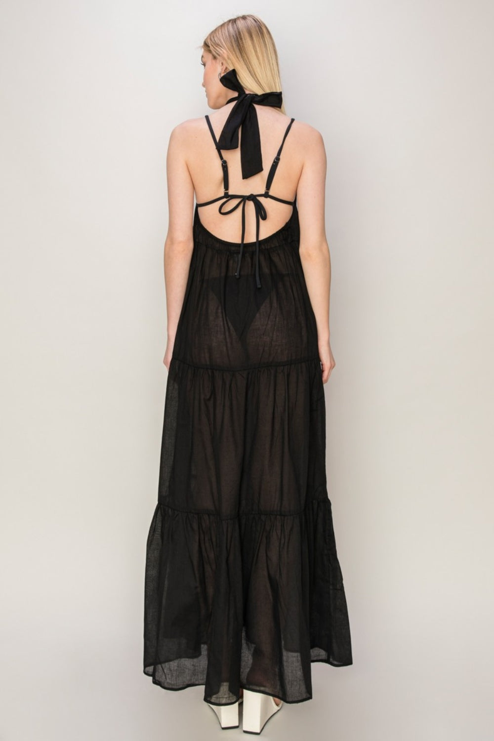 ROSINA BLACK TIE UP DRESS