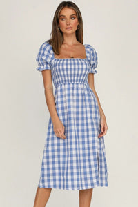 BENITA PLAID DRESS