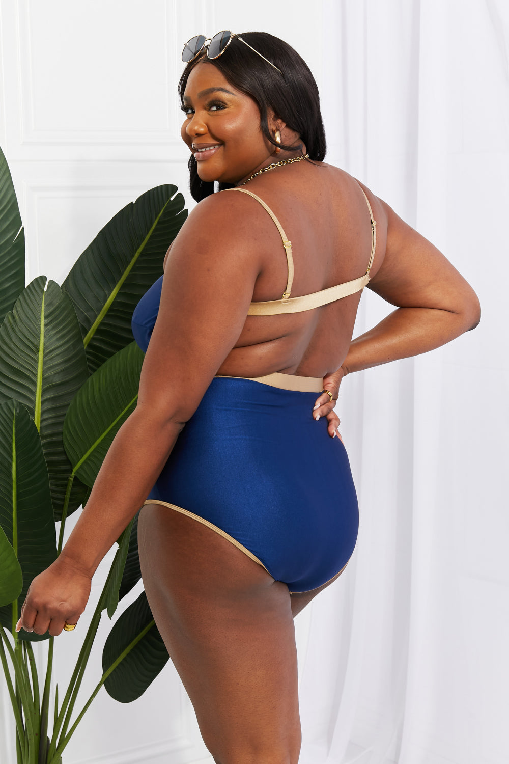 NAVY TEAL ONE PIECE SWIMSUIT