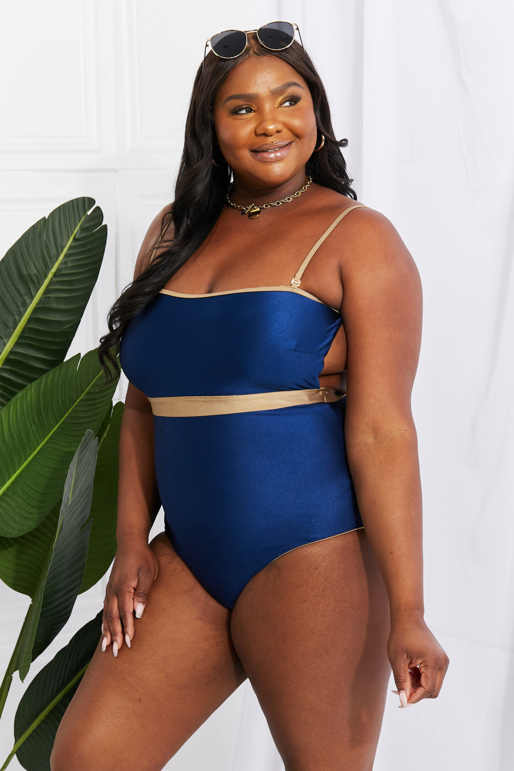 NAVY TEAL ONE PIECE SWIMSUIT