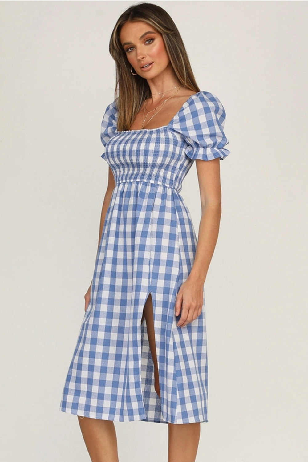 BENITA PLAID DRESS