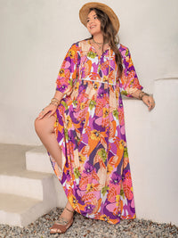 VELLA TIE NECK MAXI DRESS