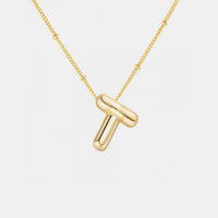 Gold-Plated Bubble Initial Necklace