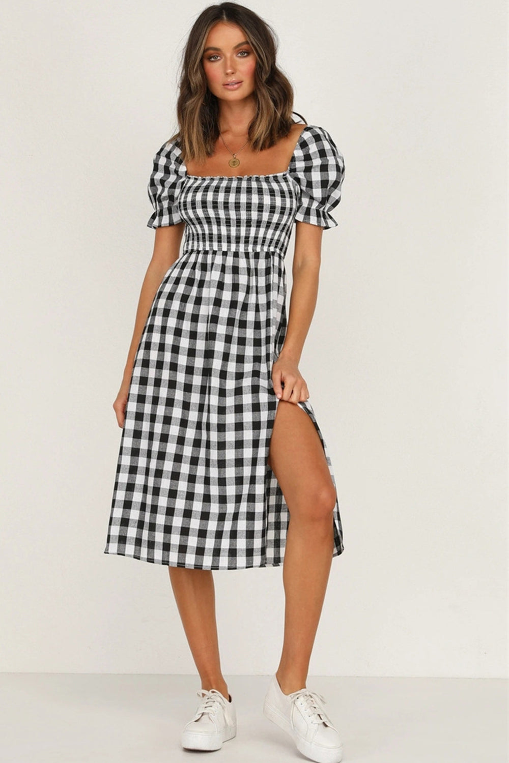 BENITA PLAID DRESS