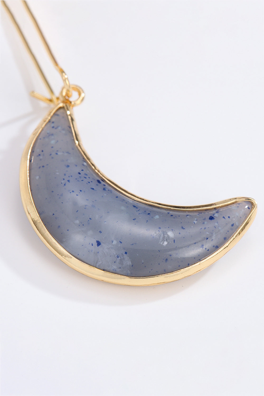 Resin Moon Drop Earrings