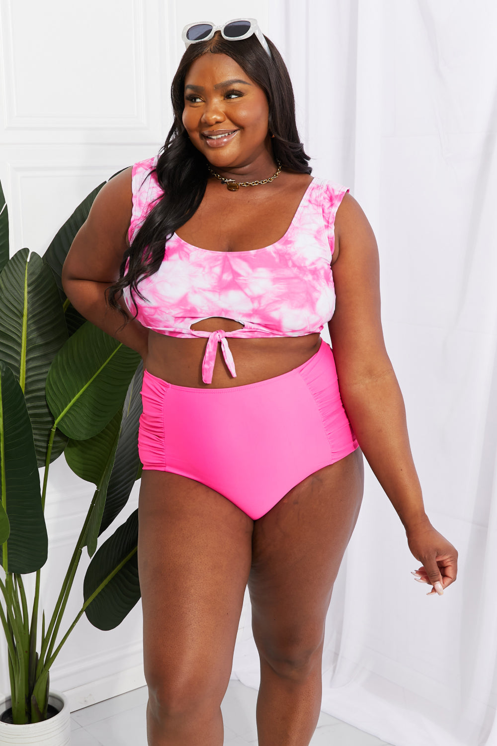 HOT PINK BURST BIKINI SET