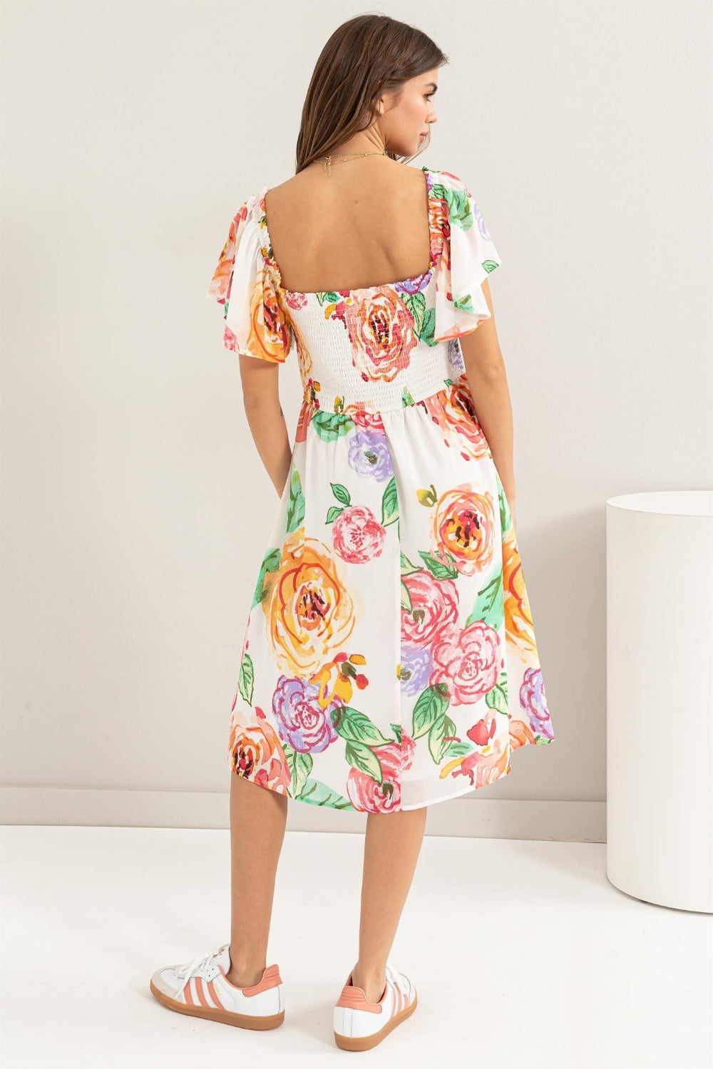 FLORINA FLORAL FLUTTER DRESS