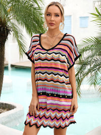 SCALLOPED COVER UP DRESS