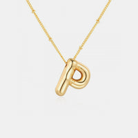 Gold-Plated Bubble Initial Necklace