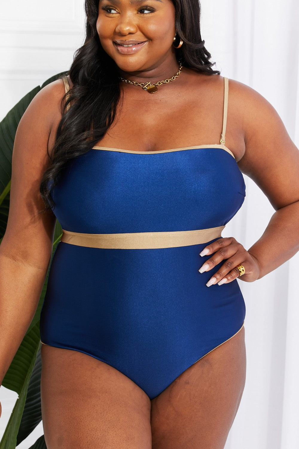 NAVY TEAL ONE PIECE SWIMSUIT