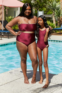 CHERRY RED ONE PIECE SWIMSUIT