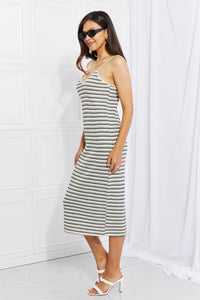 HYFVE One to Remember Striped Sleeveless Midi Dress