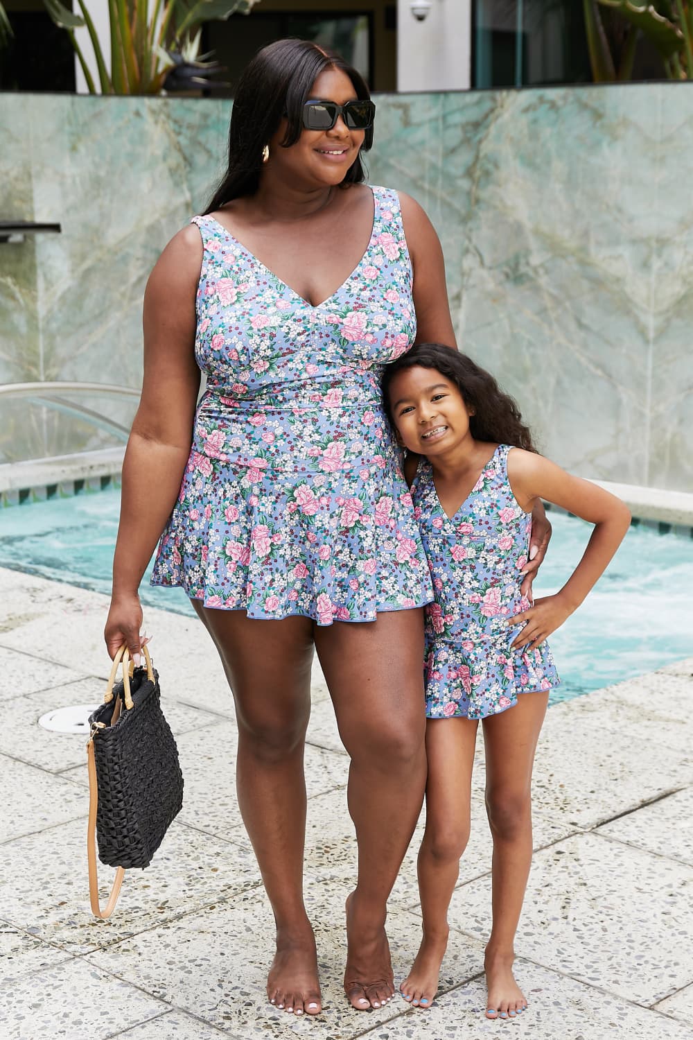 ROSE SKY SWIM DRESS