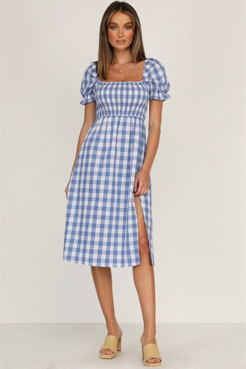 BENITA PLAID DRESS