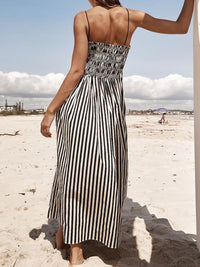 STRIPED B&W MAXI DRESS