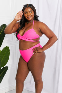 PINK HATLER NECK BIKINI SET