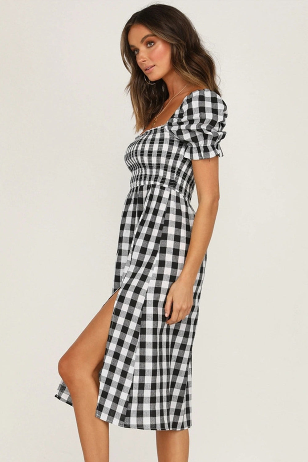 BENITA PLAID DRESS