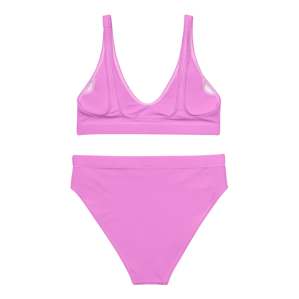 BERMUDA HIGH WAISTED BIKINI SET ECO - CANDY HOT PINK