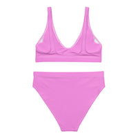 BERMUDA HIGH WAISTED BIKINI SET ECO - CANDY HOT PINK