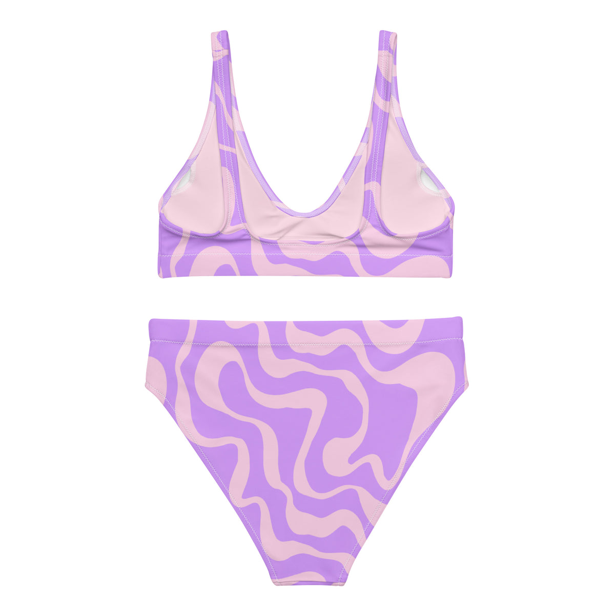 BERMUDA HIGH WAISTED BIKINI SET ECO - PURPLE SWIRLSA