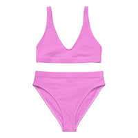 BERMUDA HIGH WAISTED BIKINI SET ECO - CANDY HOT PINK