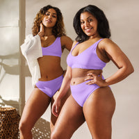 BERMUDA HIGH WAISTED BIKINI SET ECO - LILACANA PURPLE