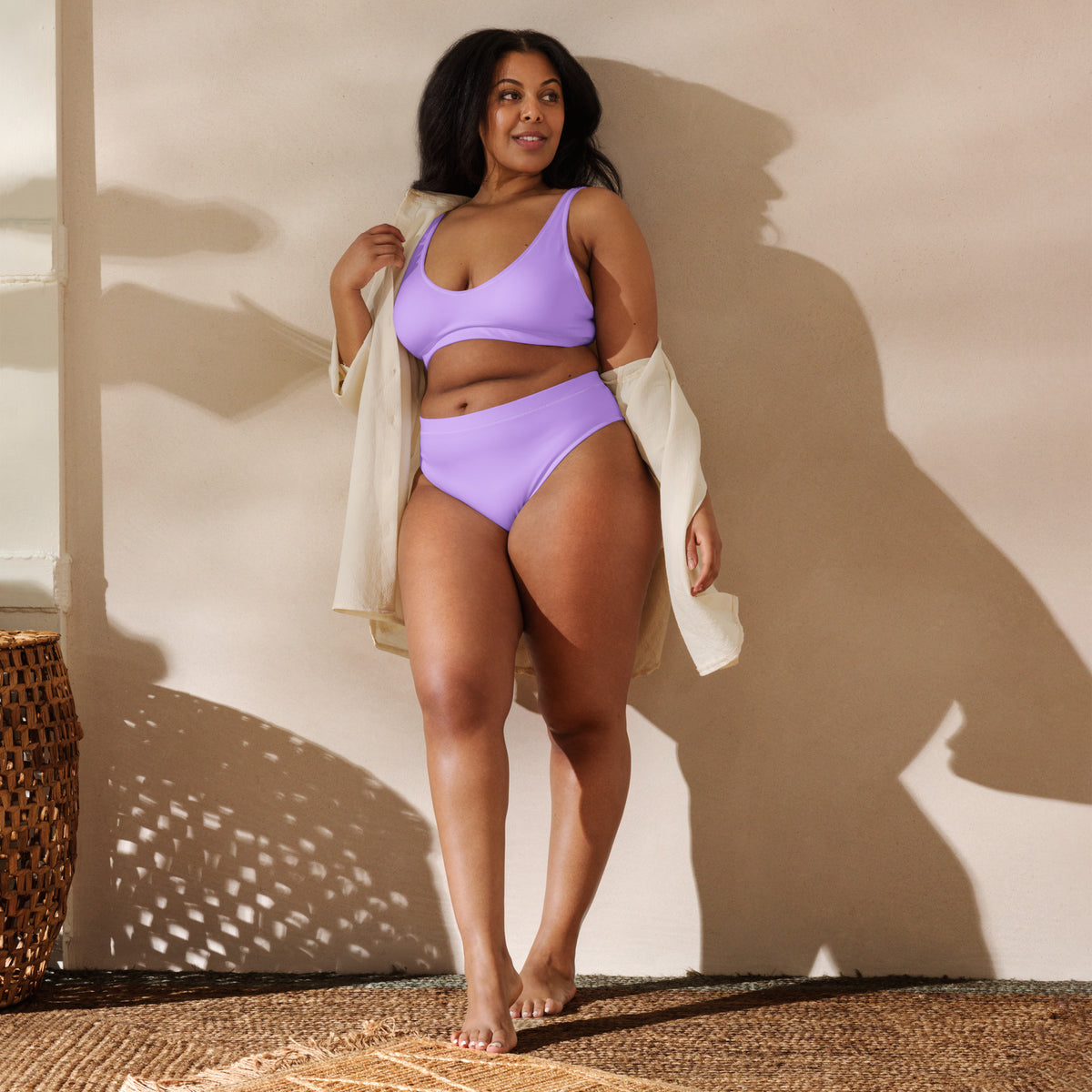 BERMUDA HIGH WAISTED BIKINI SET ECO - LILACANA PURPLE