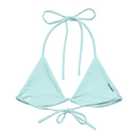 TRIANGLE STRING BIKINI TOP ECO - POWDER BLUE