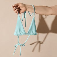 TRIANGLE STRING BIKINI TOP ECO - POWDER BLUE