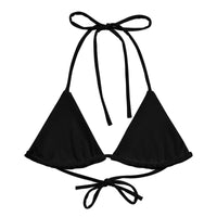 TRIANGLE STRING BIKINI TOP ECO - BLACK