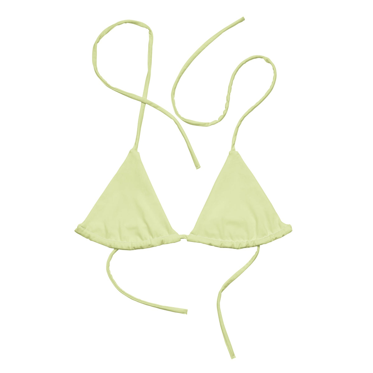 TRIANGLE STRING BIKINI TOP ECO - PASTEL LIME