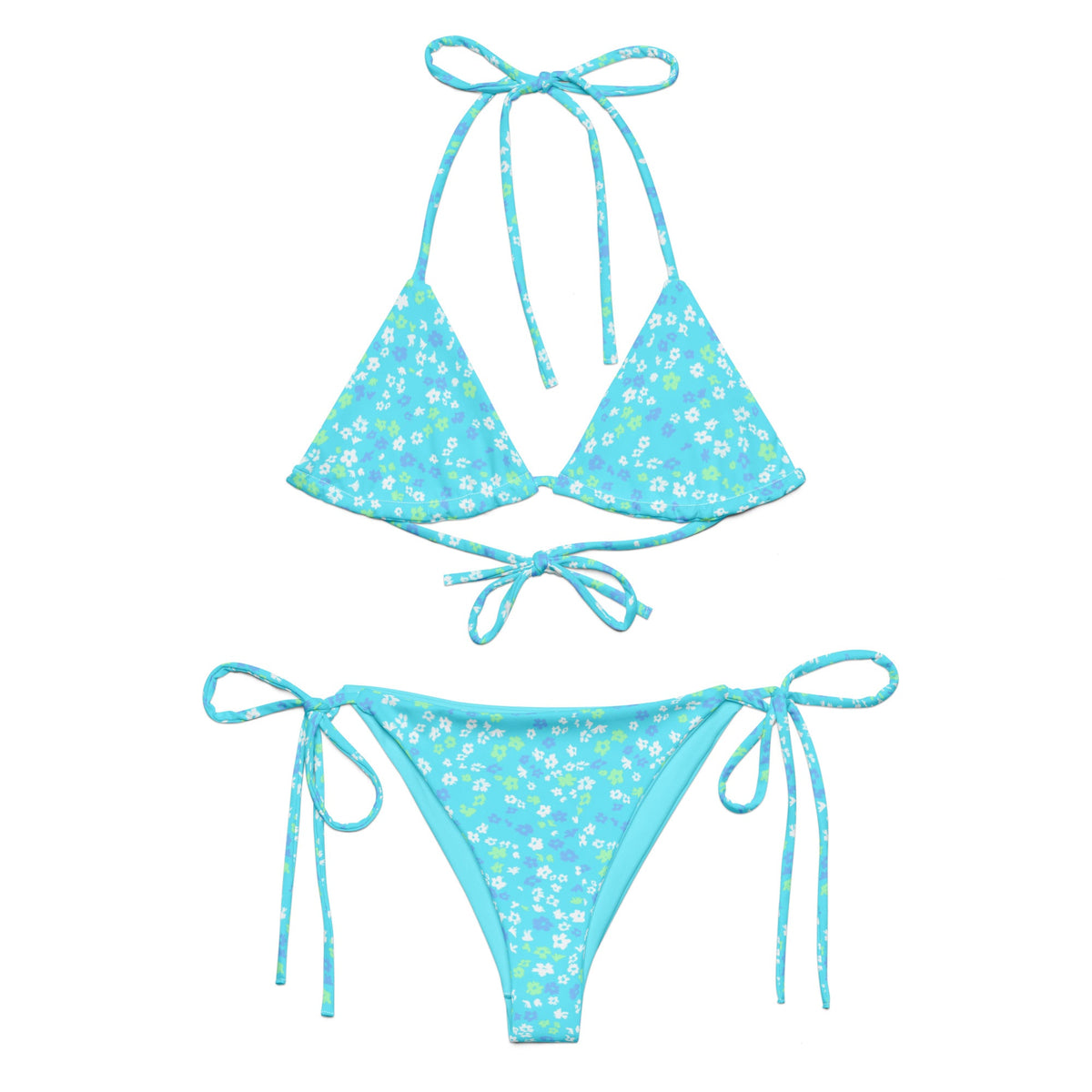 STRING BIKINI SET ECO - FLORAL SKYS