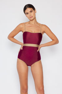 CHERRY RED ONE PIECE SWIMSUIT