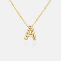 Gold-Plated Bubble Initial Necklace