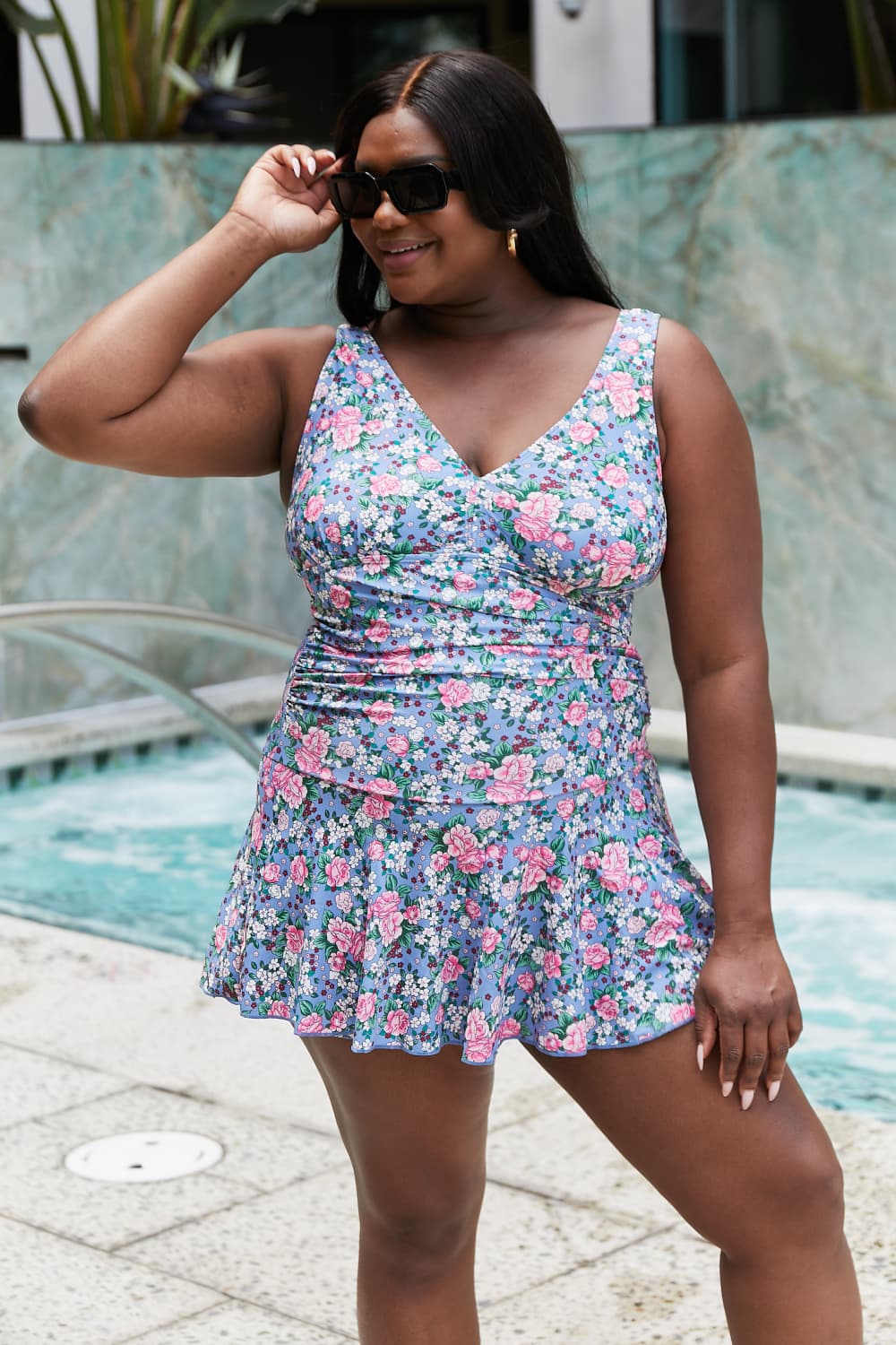 ROSE SKY SWIM DRESS