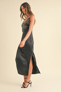 MARINKA BLACK SATIN DRESS