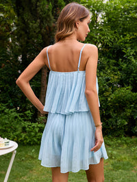 SKY BLUE MINI CAMI DRESS