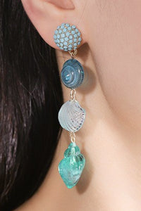 OCEAN SHELLS 18K GOLD DROP EARRINGS