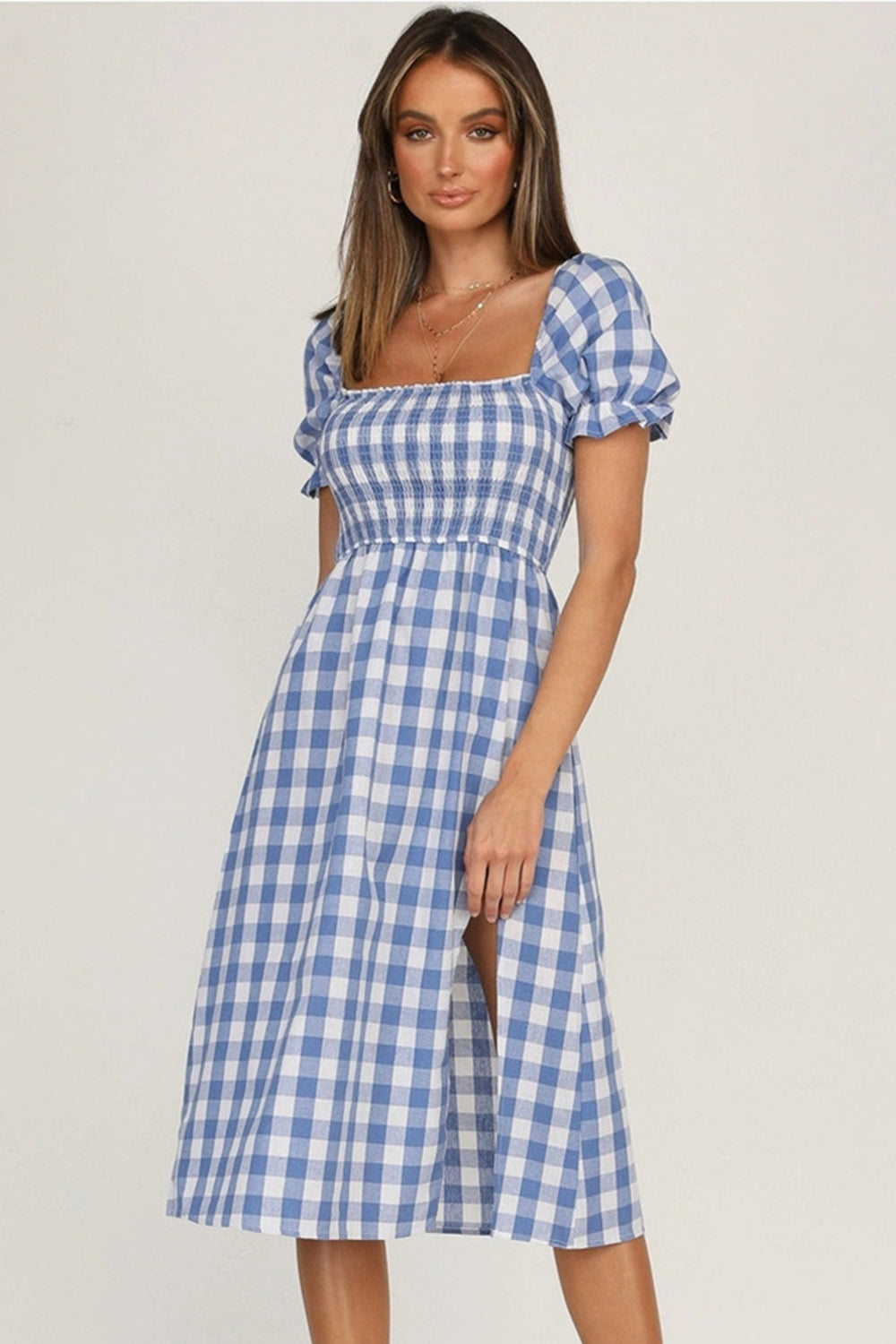 BENITA PLAID DRESS