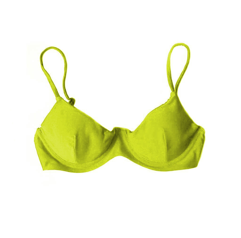 TROPEZ BIKINI TOP IN LIME GREEN