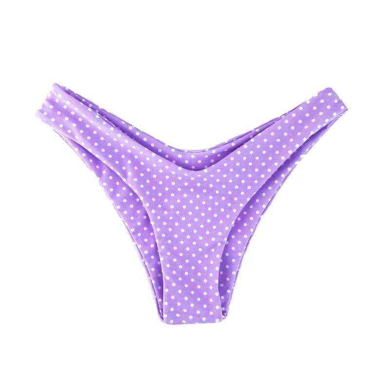 MALDIVES BIKINI BOTTOMS IN PURPLE POLKA - PINKCOLADA